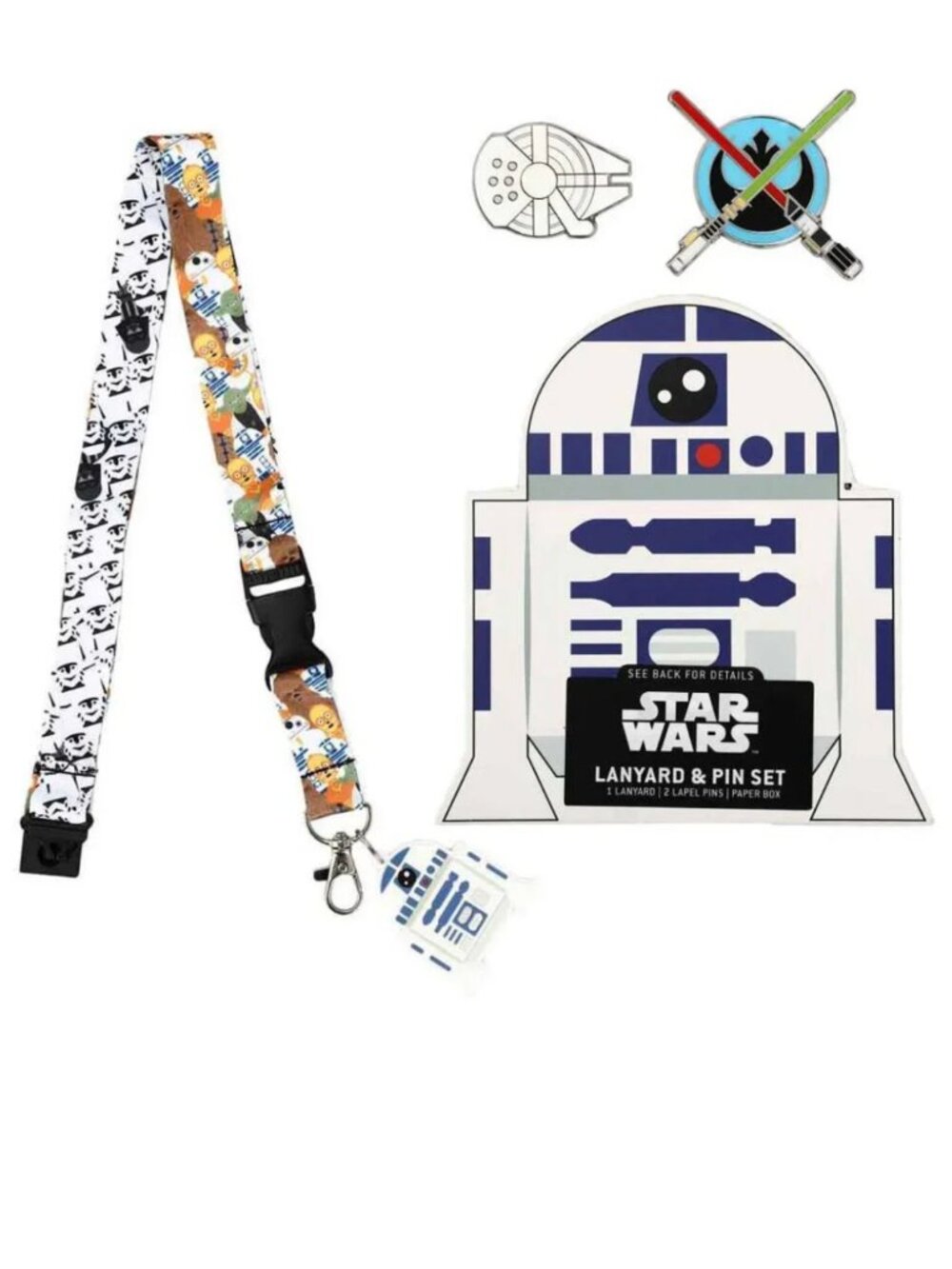 Star Wars Rebel Empire Characters Lanyard and Collectible Pins Box Set